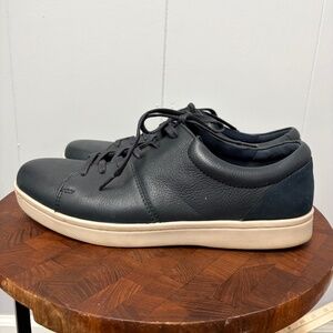 Clarks Men's Kitna Vibe Black Leather Sneaker Size 10.5